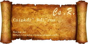 Csipkó Rózsa névjegykártya