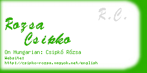 rozsa csipko business card